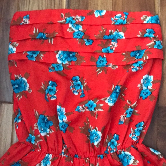 Orange floral romper - Picture 2 of 4
